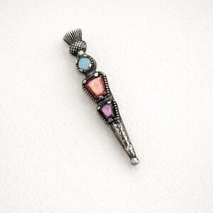 Jacobite Signed Vintage Brooch Scottish Thistle Celtic Cottagecore Dark Academia